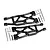 GPM Black Aluminium Front/Rear Lower Suspension Arms 2Pcs w/ Pins TXM055F/R-BK