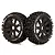 Louise 3.3" B-Pioneer Tyres on Black 8 Spoke Rims - Glued Wheels 2Pcs L-T3131B