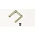 A Kyosho aluminium front brace in a champagne gold finish, accompanied by two black flat-head screws on a white background.