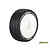 Louise 3.3" B-Pirate Tyres on White Dished Rims - Glued Wheels 2Pcs L-T3126SW