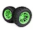 Maverick 2.8" MixBlok Tyres on Green Monster Truck Rims - Glued Wheels 2Pcs 150685