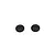 Two black circular RC shock pistons with eight small holes arranged in a ring around a central hole, isolated on a white background.
