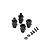 Rovan Aluminium 24mm Wheel Hex Widener Set - Black 85314BLK