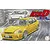 Illustration of a yellow Honda Civic Type R EK9 and a white Toyota AE86 racing on a mountain road, from the Initial D series.