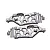 GPM Aluminium Front Lower Suspension Arms 2Pcs - Silver MAKX055-S