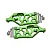 GPM Green Aluminium Front Lower Suspension Arms 2Pcs w/ Hardware MAKX055-G