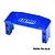 A blue anodized aluminium GPM Racing servo mount with the GPM logo engraved on top, isolated on a white background.