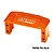 An orange anodized aluminium GPM Racing servo mount for RC vehicles, featuring a machined design with mounting holes and the GPM Racing logo.