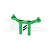 GPM Green Aluminium Front Body Post & Mount Set MAG201F-G