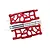 GPM Aluminium Rear Lower Suspension Arms 2Pcs - Red MAKX056-R