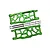 GPM Aluminium Rear Lower Suspension Arms 2Pcs with Hardware - Green MAKX056-G