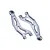 Two silver GPM Racing aluminium front upper suspension arms for RC cars, featuring a machined design with 7075 branding.