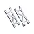 A pair of silver GPM Racing aluminium rear lower suspension arms for RC vehicles, shown against a plain white background.