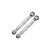 Two silver GPM Racing aluminium steering links with ball ends, featuring 7075 alloy branding.