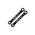 Two black GPM Racing aluminium steering links with silver pivot balls, featuring GPM 7075 branding.