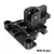 A black GPM Racing aluminium front centre brace mount for RC cars, featuring a machined design with mounting holes and the GPM logo.