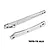 Two silver aluminium RC chassis braces from GPM Racing, featuring machined cutouts and laser-etched branding on a white background.