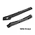 Two black GPM Racing aluminium chassis braces for RC cars, shown against a white background.