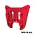 A red anodized aluminium rear shock tower for an RC car by GPM Racing, featuring multiple mounting holes and a machined design.