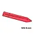 A red anodized aluminium rear skid plate brace for RC cars by GPM Racing, featuring a tapered design and multiple mounting holes.