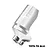 A silver GPM Racing aluminium shock travel limiter spacer for RC cars, featuring a machined metal finish and laser-etched branding.