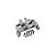 A grey aluminium servo mount for an RC car, shown with five small black mounting screws on a plain white background.