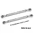 Two silver GPM Racing aluminium steering toe links for RC cars, shown against a white background with text indicating dimensions and material.