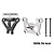 GPM Aluminium Front Bulkhead Mount and Bumper Mount Brace Set - Silver TXMM08331-S