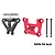 GPM Racing red and black aluminium front bulkhead and bumper mount brace set for RC cars.