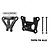 GPM Racing black aluminium front bulkhead and bumper mount brace set for RC cars, including two metal plates, two long screws, and two nuts.