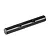 A black carbon steel transmission input shaft for an RC car, featuring two circular indentations along its length, isolated on a white background.
