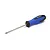 A Tamiya Pro-L #2 Phillips head screwdriver with a blue and black ergonomic handle, isolated on a white background.