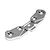 A silver aluminium rear suspension part for an HPI Trophy RC vehicle, shown from a top-down angle against a white background.