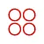 Traxxas Aluminium Pro Scale Beadlock Rings 4Pcs - Red 10276-RED