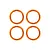 Traxxas Aluminium Pro Scale Beadlock Rings 4Pcs - Orange 10276-ORNG