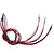 A Yeah Racing 3mm LED light set with two clear LED bulbs connected by red and black wires to a small white connector.