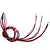 A pair of 5mm red LED lights connected to red and black wiring with a small white connector plug.
