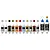 A complete set of OcCre model paints and finishes, featuring various 20ml paint bottles and two 50ml bottles for varnish and oak dye against a white background.