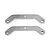 Two GPM Racing stainless steel bulkhead tie bars for RC cars, one marked F for front and one marked R for rear, isolated on a white background.