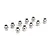 A set of ten silver metal pivot balls for Losi RC vehicles arranged on a plain white background.