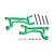 GPM Green Aluminium Front/Rear Upper Suspension Arms 2Pcs w/ Suspension Pins TXMS054F/R-G