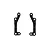 Two black metal ballstud mounts for Team Associated RC cars, shown side-by-side against a white background.