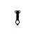 A black plastic steering bellcrank component for an RC car, shown from a top-down perspective against a white background.
