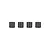 Four small, black cylindrical DCV retainer sleeves arranged in a horizontal row against a white background.