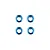 Team Associated Aluminium Adjustable Body Mounts 4Pcs - Blue 32103