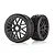 Rovan 5" A5 On Road Tyres on Black Rims - Glued Wheels 2Pcs 71021