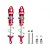 GPM Red Aluminium 125mm Rear Adjustable Double Spring Shocks 2Pcs MAT125R-R-S