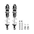 GPM Black Aluminium 125mm Rear Shocks w/ Hardware MAT125R-BK-S