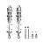 GPM Aluminium 125mm Rear Double Section Shocks 2Pcs - Grey Silver MAT125R-GS-S