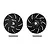 GPM Aluminium 17mm Brake Disc Wheel Hex +2mm Adapters 2Pcs with Pins - Black TXMS010D+2MM-BK